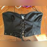 Princess Polly  black lace up corset style crop top size 6 Photo 11