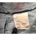 Bellambra 100% Linen Dress Womens XS Blue Floral Watercolor Sleeveless Italy Photo 8