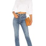 AGOLDE New  Riley High Rise Straight Jeans in Frequency Photo 4