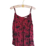 Honey Belle Velvet Burnout Cold Shoulder Mini Dress Small Red Ruffle Sleeve Whimsigoth Fairy Photo 5