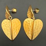 Kate Spade New York Worn Gold Metal Petal Drop Earrings 21g. Photo 3