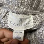 Caslon  Grey Turtleneck Cable Knit Sweater Pancho Vest One Size Photo 2
