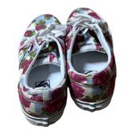 Vans  Floral Rose Blue Plaid Tie Lace Sneakers Shoes Size 8.5 Womens Photo 3