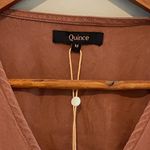 Quince Terracotta Vintage Wash Tencel Button Front Dress Size Medium NWT Brown Photo 7