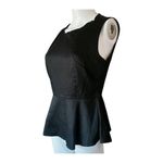 Ali & Kris  womens Medium sleek sleeveless black peplum top, elegant open back Photo 7