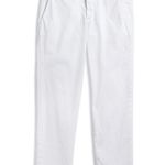 Frank & Eileen Wicklow The Italian Chino Cropped Raw Hem White Twill Pants 0 Photo 3