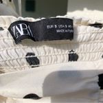 ZARA CROPPED POLKA DOT RUCHED BLOUSE TOP S Photo 5