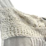 Club Monaco Crochet Top White XS Tank Top Sleeveless Button Front Wide Strap Photo 5