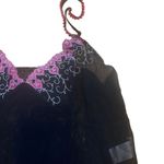 Lingerie see through black Large pink hearts Photo 2