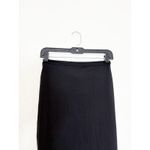 Misha Collection Ruched Back Midi Skirt Medium Slit Black Jersey Whimsigoth NWT Photo 3