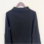 Nicole Frank Zip Off Bell Sleeves Fruzsina Top Swiss tech Stretch Fabric Small Black Photo 2