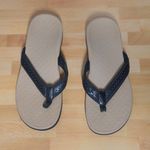 Vionic Black Sally Leather Thong Sandal Flip Flop Toe Post - Size 9 Photo 4