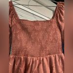 Faded Rose pink ruffled dress with elastic waist #dresses rosy pink, ruffled, Brown Photo 3