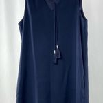 Jade Melody Tam Sleeveless Tie Tassel Shift Dress in‎ Navy Size Small Blue Photo 0