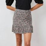Rails NWT Lara Floral Ruffle Hem Mini Skirt Black Vintage Large Cottage Romantic Photo 0
