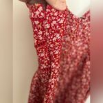 American Eagle  red floral sleeveless spaghetti strap romper with pockets size S Photo 6