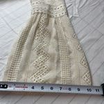 Nanette Lepore Top Boho Cream Lace Sheer Long Sleeve Embroidered Fringe SZ 2 Photo 11