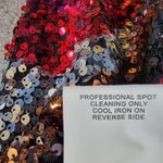 B Darlin Sequined Low-Back Mini Dress Juniors XS Multi Crew Neck Long Sleeve Photo 8