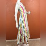 J.Crew  Tiered midi dress in seersucker ribbons Summer Fun Rainbow Stripe 0. E10 Photo 11