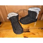 Dearfoams  Sweater Knit 2 Button Boots For Women - Grey - Size S 7-8 Winter Photo 1