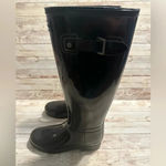 Hunter  Original Gloss Tall Rain Boots Women’s Size 6 Black Galoshes Photo 6