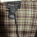 River Island NWT  Check Wrap Blazer Dress Women's Heart Buttons Brown Size 12 Photo 4