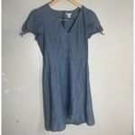J Crew V Neck Chambray Denim dress woman's 2 Blue Photo 1