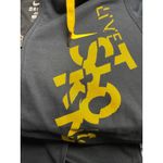 Nike  LIVESTRONG Dri-FIT Hoodie Pullover Activewear Black Yellow‎ Size L Photo 3