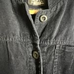 A.P.C. Justine Navy Blue Corduroy Long Sleeve Button Front Jumpsuit Size S Black Photo 12