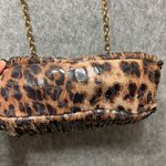 Chico's Animal Print Crossbody Bag Chain Strap Purse Faux Leather Fringe Photo 2