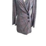Parker  Plaid Side Button Blazer Dress Size 8 Photo 6