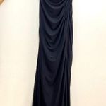 La Femme 29489 Strapless Ruching Across Front Net Jersey Gown Photo 2