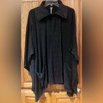 Free People ‘Suzie’ Oversized Poncho Jacket Cape in Washed Black Size XS/Small Photo 3