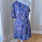 Nine West Purple Leopard Print One Shoulder Belted Dress Size Large Photo 1