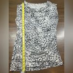 CAbi  #734 Size M Lara Drape Neckline Animal Print Ruched Sleeveless Tunic Photo 4