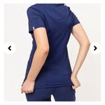 Cherokee  Infinity Women's Sz XL Scrub Top Navy Blue Nursing Medical Work NWT #35 Photo 1