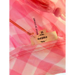 Entro  Pink Gingham Tiered Ruffle Sleeveless Tank Top Summer Cute‎ Photo 3