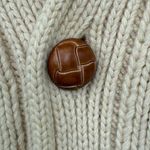 Henri Bendel  Cream Cable Knit Cardigan Vest Photo 6