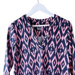 Southern Tide Ikat Print Stretchy Shift Resort Preppy Pink Navy Dress Small Photo 1