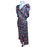 Cinq a Sept Daisy Kacy Tumbled Black Pink Floral Print Dress Size 4 Photo 4
