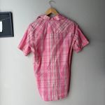 Isabel Marant Blouse Emily Pink Plaid Corset Pleated Button Up Top Sz 36/Small Photo 6