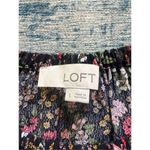 Loft Black Pink Red Orange Floral Print Garden Smocked Peasant Top Large Photo 3