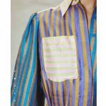 Alemais Diaz Stripe Midi Shirtdress Multi Color Size US 2 Photo 10