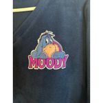 Disney Eeyore Fleece Pullover Moody Navy Blue V-Neck Sweatshirt Women’s L Photo 1