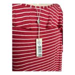 Max Studio NWT  Red Striped Cold Shoulder Sundress Size L Photo 6