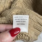 Freeway Apparel Freeway Size L Cardigan Sweater Cocoon Cable Knit Open Fur Trim Dolman Sleeve Photo 6