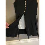 Vintage Breakin Loose Dress Womens 9/10 Black Sleeveless Button Front Vest 90s Photo 5