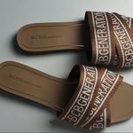 BCBGeneration Krista Women’s Cognac and White Sandals Size 8 Photo 3