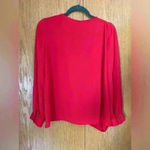 Amanda Uprichard Wrap Detail Bishop Sleeve Blouse L Photo 8