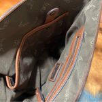 Born boc brown leather shoulder bag contrast stitching brass details Tan Photo 3